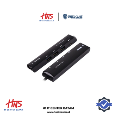 REXUS USB HUB 3.1 RXH-345 4 PORT + LAN RJ45 GIGABIT + CONVERTER Type C