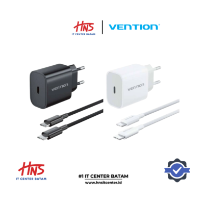 VENTION 1-PORT USB-C CHARGER (20W) with USB 2.0 Type-C Male to Type-C Male 3A Cable (1M) EU-Plug (G16W0-EU G16B0-EU)