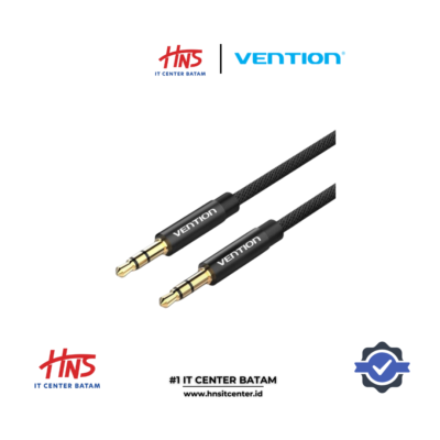 VENTION 3.5mm MALE TO MALE AUDIO CABLE 1M BLACK ALUMUNIUM ALLOY TYPE 1M-3M (BAXBF BAXBG BAXBH BAXBI)