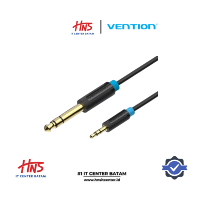 VENTION 3.5mm TRS MALE TO 6.35mm MALE AUDIO CABLE 1.5M - 2M BLACK (BABBG BABBH)