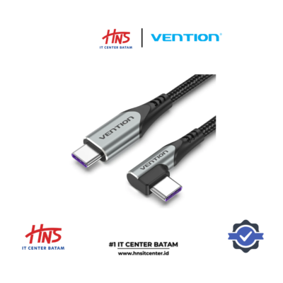 VENTION USB 2.0 C Male Right Angle to C Male 5A Cable 1.5M Gray Aluminum Alloy Type TAKHG