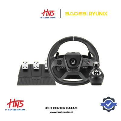 RYUNIX STEERING WHEEL GAMEPAD SADES FORCE FEEDBACK RACING XR1 (STEERING WHEEL - SHIFTER - PEDAL)