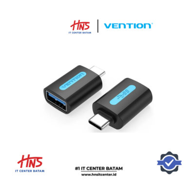 VENTION USB-C MALE TO USB 3.0 FEMALE OTG ADAPTER BLACK PVC TYPE (CDUB0)