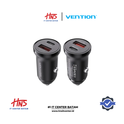 VENTION 30W TWO-PORT CAR CHARGER (USB-A + USB-C) ABS TYPE - (K11B0)