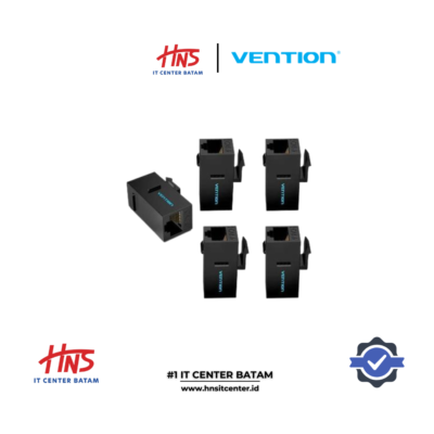 VENTION RJ45 HEAD CAT.6 UTP KEYSTONE JACK COUPLER BLACK - (IPGB0-5)
