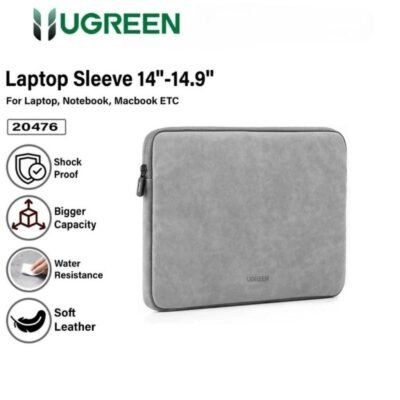 UGREEN TAS LAPTOP SLEEVE 14" LEATHER CASE STORAGE BAG FOR LAPTOP - (20476)