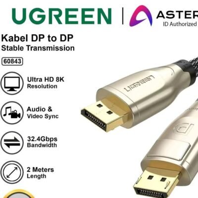 UGREEN CABLE DP TO DP MALE 60HZ DISPLAYPORT 1.4 RESOLUTION 4K - (60843)