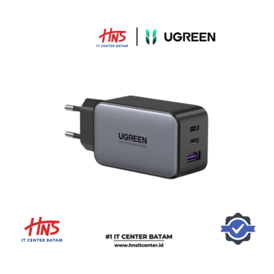 UGREEN ADAPTOR CHARGER 3 PORT GAN 65W USB TYPE-C NEXODE - 10335