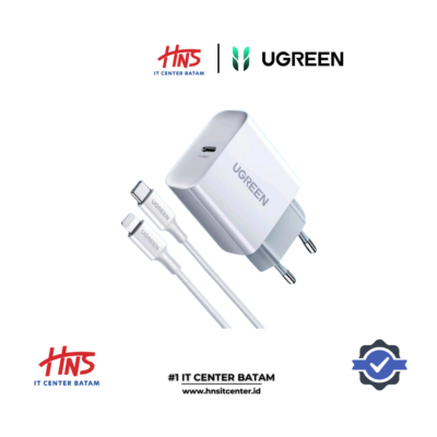 UGREEN CHARGER SET LIGHTNING PD20W FAST CHARGER WHITE - (50698)