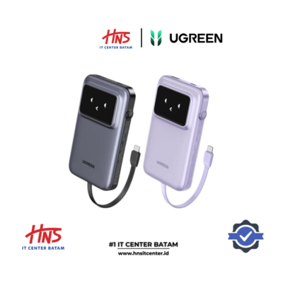 UGREEN POWERBANK UNO SERIES SMART DISPLAY BUILT-IN TYPE-C CABLE 10.000mAh PD FAST CHARGING 30W - (35603B - 35604B))