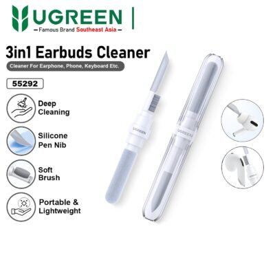 UGREEN EARBUDS CLEANER KIT FOR AIRPODS TWS EARPHONE MULTI-FUNCTION CLEANING PEN SOFT BRUSH - 55292
