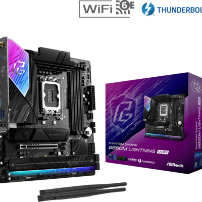 MOTHERBOARD ASROCK PHANTOM GAMING B860M LIGHTNING WIFI LGA1851 DDR5 - mATX