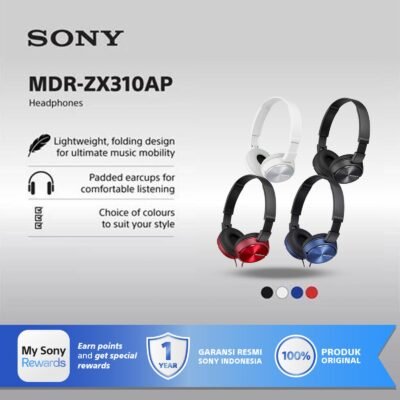 HEADSET SONY MDR-ZX310AP ON EAR HEADPHONE