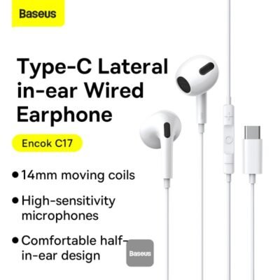 BASEUS ENCOK C17 TYPE-C LATERAL IN-EAR WIRED EARPHONE - (NGCR010002)