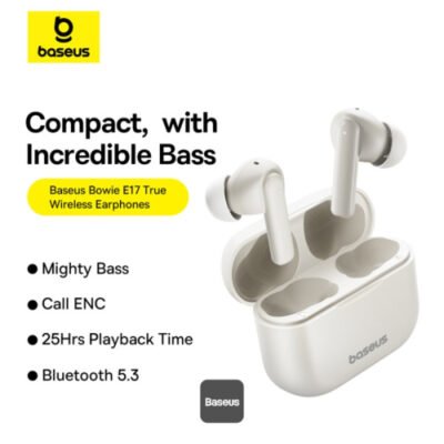 BASEUS TWS BOWIE E17 EARPHONES WITH DUAL MIC ENC & PUNCHY BASS