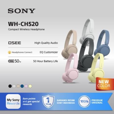 HEADSET SONY WH-CH520 ON EAR WIRELESS HEADPHONE