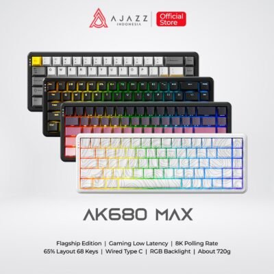 KEYBOARD AJAZZ AK680 MAX HE WIRED MAGENETIC SWITCH RAPID TRIGGER TAP 65% MECHANICAL KEYBOARD