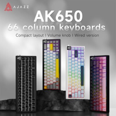 KEYBOARD AJAZZ AK650 WIRED MECHANICAL KEYBOARD GAMING COMPACT LAYOUT