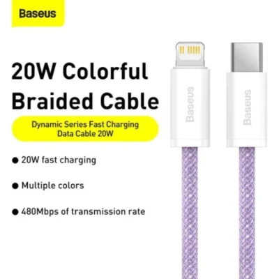 BASEUS KABEL DYNAMIC CHARGING DATA TYPE-C TO LIGHTNING 20W 1M - (CALD000002 / CALD000003 / CALD000005)