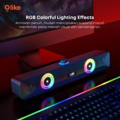 OLIKE SPEAKER S5H SOUNDBAR WIRELESS BLUETOOTH RGB LIGHT 1200mAh SUPPORT TWS