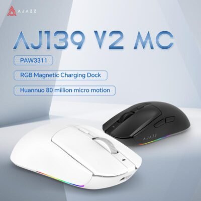 MOUSE AJAZZ AJ139 V2 MC TRI-MODE WIRELESS GAMING MOUSE PAW3311 UP TO 24000 DPI