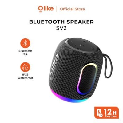 OLIKE SPEAKER SV2 BLUETOOTH RGB 1800mAh PLAYING TIME 12H 10WATT STEREO BASS